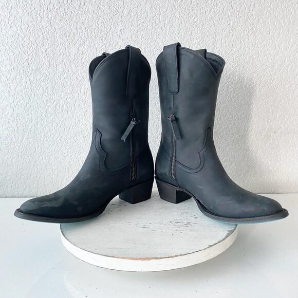 Lane Black Midi Boots - Picture 7 of 11